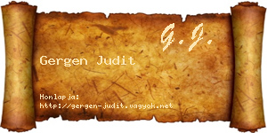 Gergen Judit névjegykártya